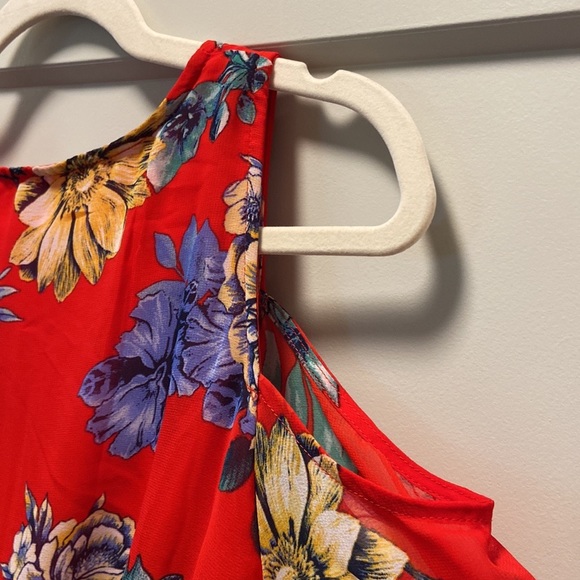 NWOT Tacera Derek Lam 10 Crosby Floral Stripe Cold Shoulder Maxi dress sz 4 EUC - Picture 8 of 16